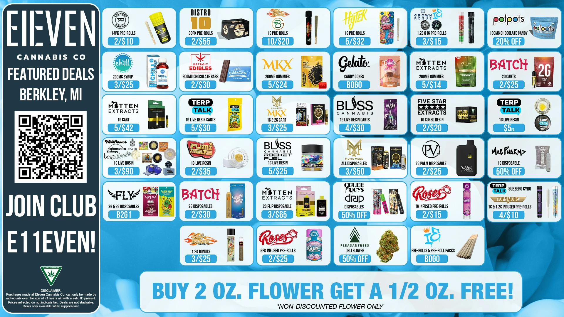 Eleven Cannabis Co Berkley's Best Deals! 🕺🎉