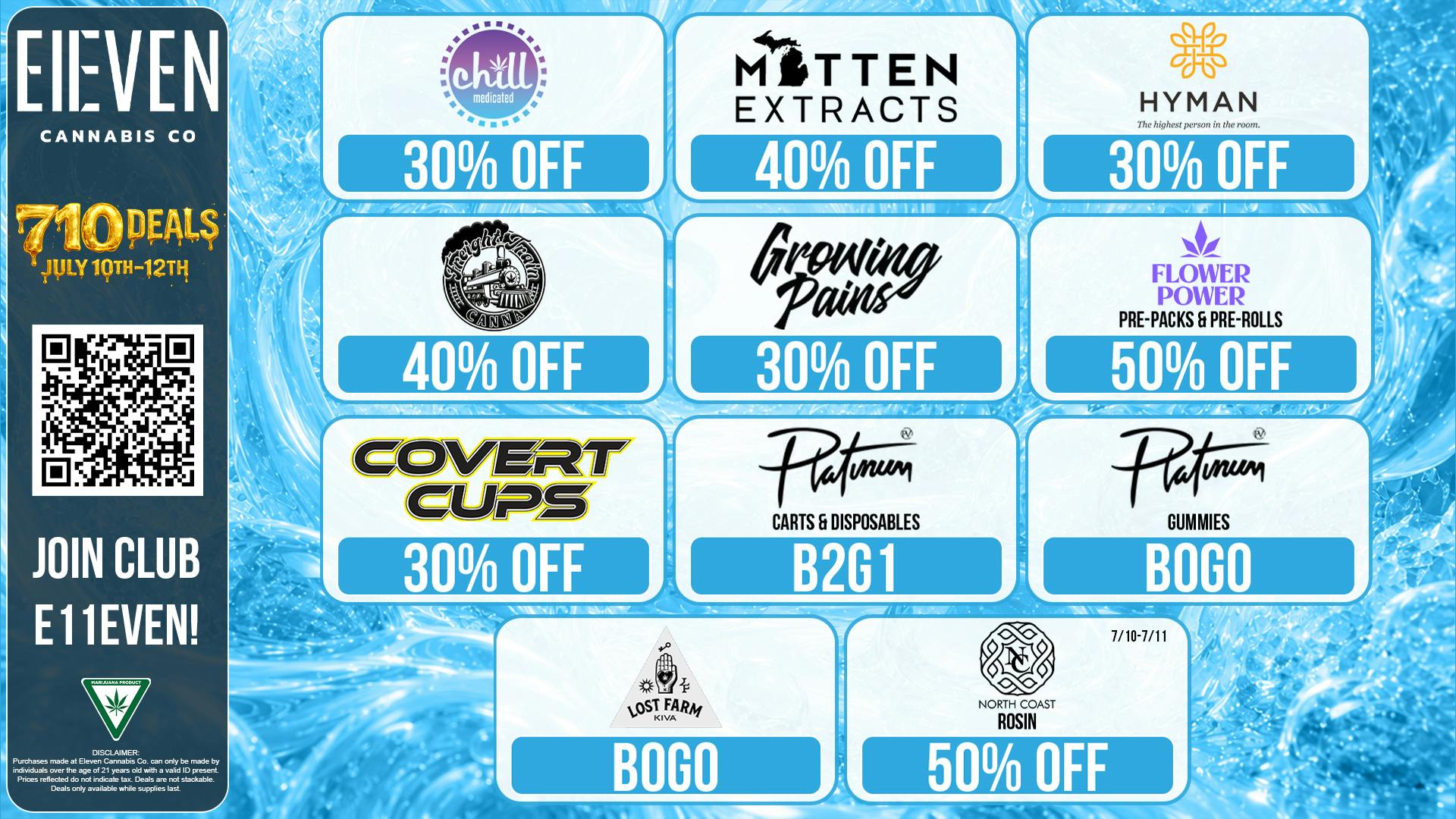 Eleven Cannabis Co 710 DEALS AVAILABLE NOW! 🕺🎉