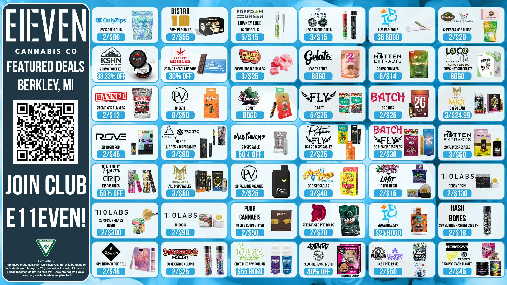 Eleven Cannabis Co Berkley's Best Deals! 🕺🎉