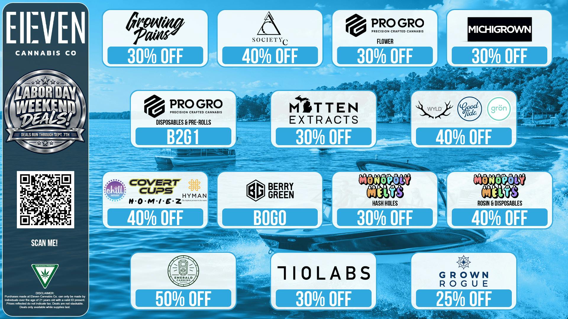Eleven Cannabis Co LABOY DAY WEEKEND IS HERE! 🚤