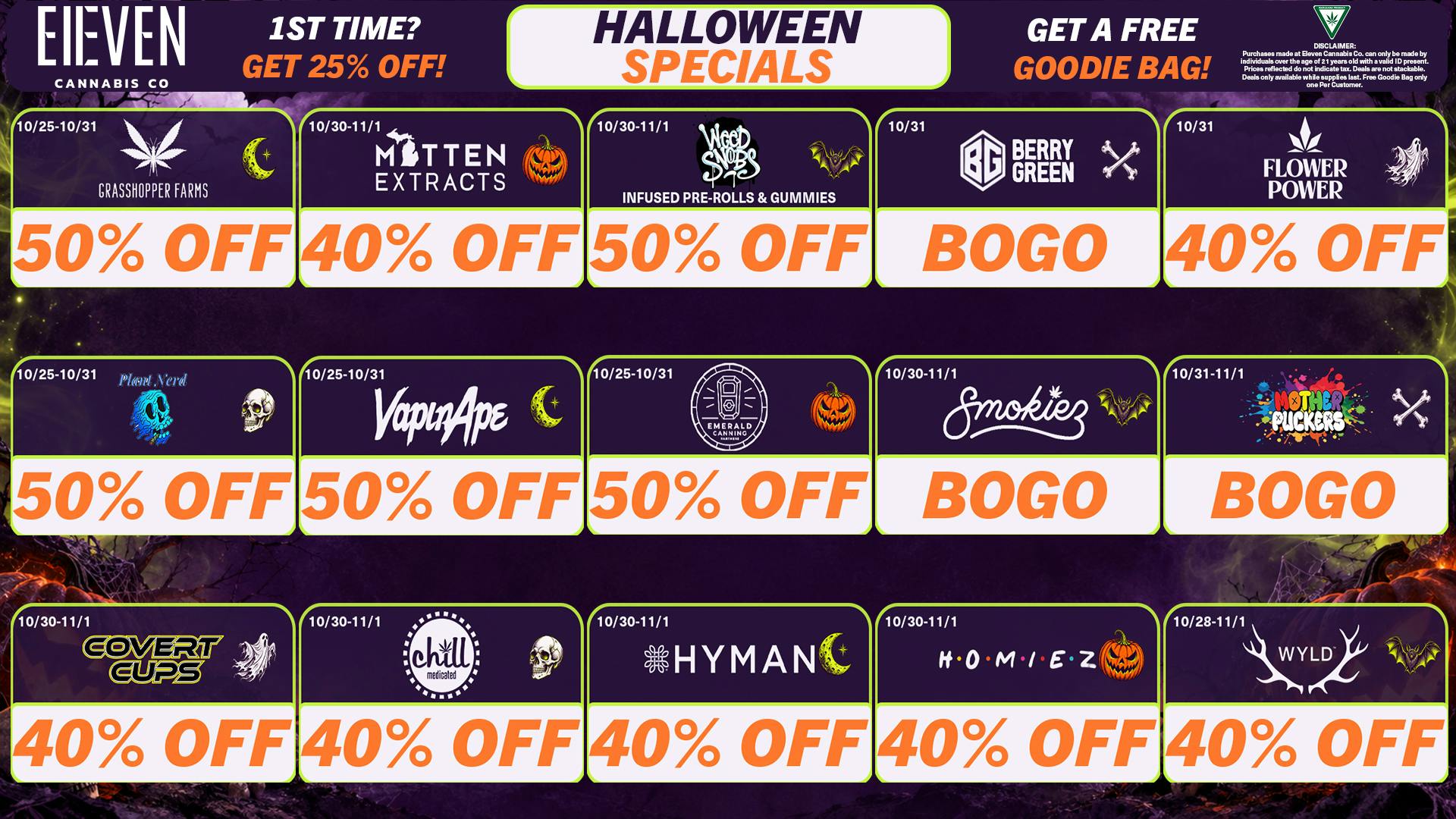 Eleven Cannabis Co HALLOWEEN DEALS ARE HERE! 👻🎃