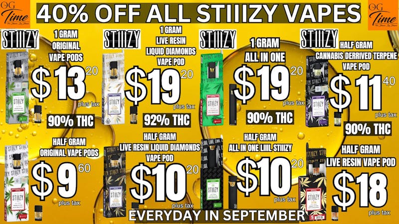 The Clinik ⚡40% OFF ALL STIIIZY VAPES⚡