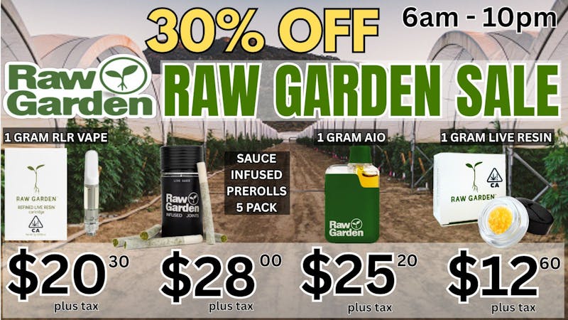 OG Time 🔥30% Off All RAW GARDEN Products🔥
