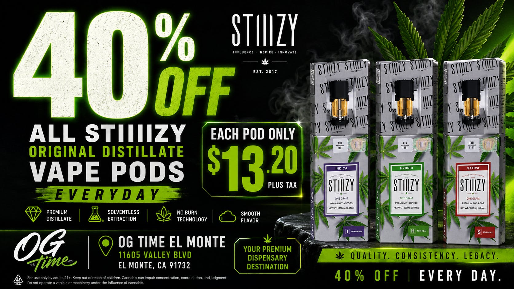 OG Time STIIIZY SALE🔥$13 1gPODS