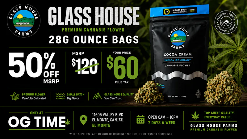 OG Time $60 Glass House Premium Ounces!🔥😍💰