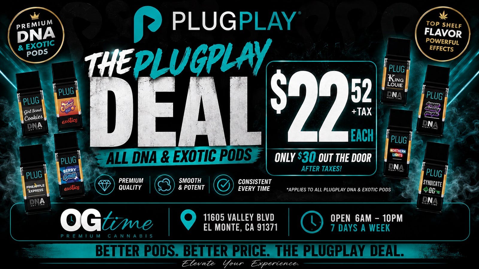 OG Time 30% OFF PlugPlay Pods - $22ea🔥