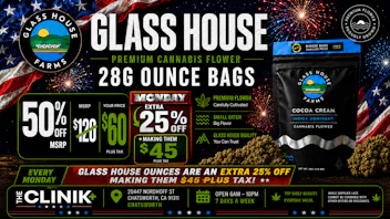 The Clinik Extra 25% Off Glass House Today! $45 Ounces!