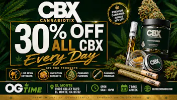 OG Time 30% OFF CBX EVERYDAY at OG TIME 🔥 $31.50 per 1/8!