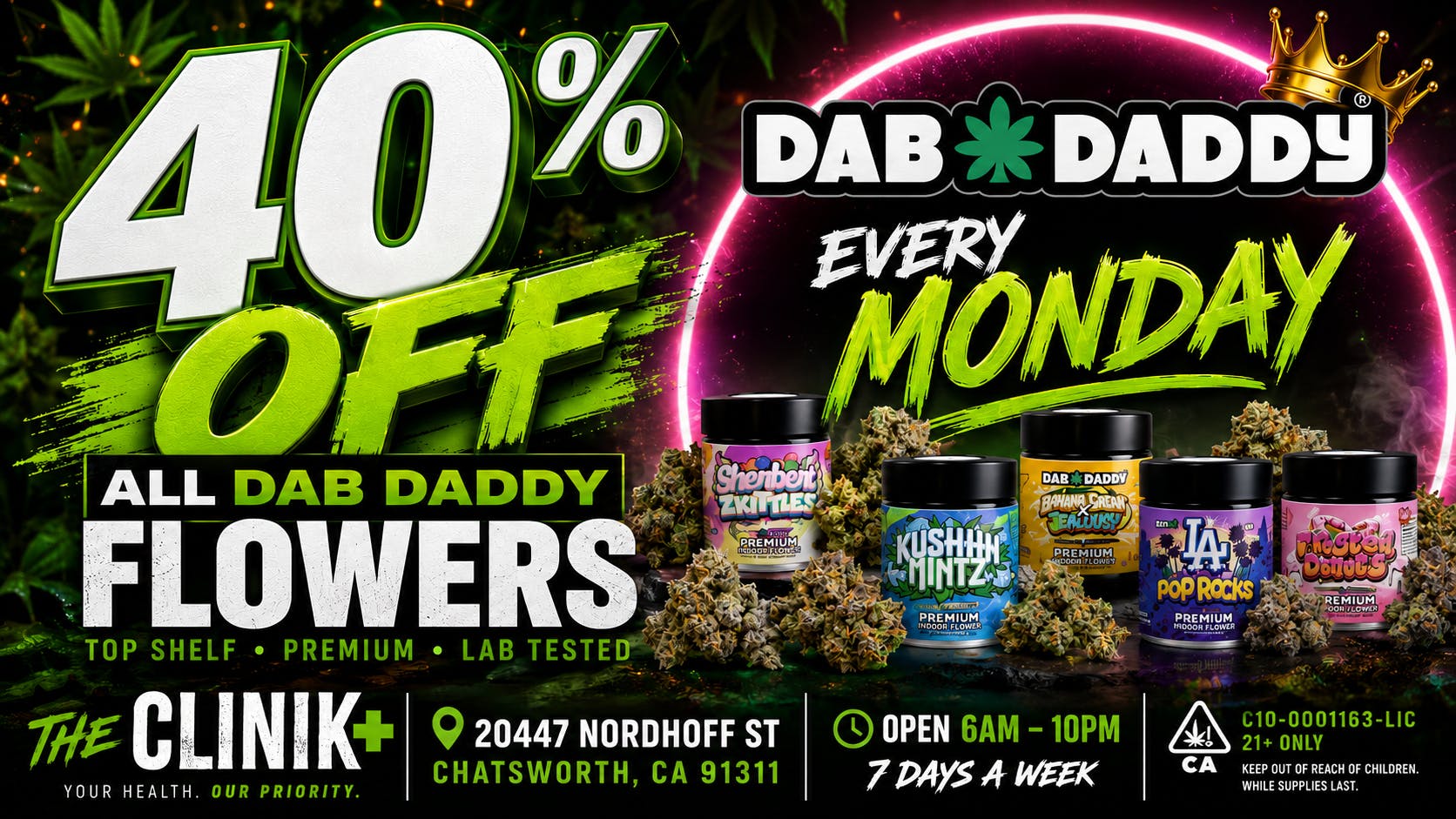 The Clinik 40% OFF🔥Dab Daddy EIGHTHS🔥