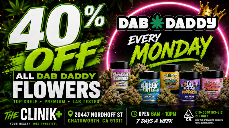 The Clinik 40% OFF🔥Dab Daddy EIGHTHS🔥
