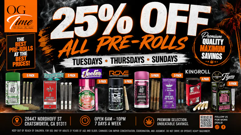 The Clinik 25% OFF ALL PREROLLS🔥