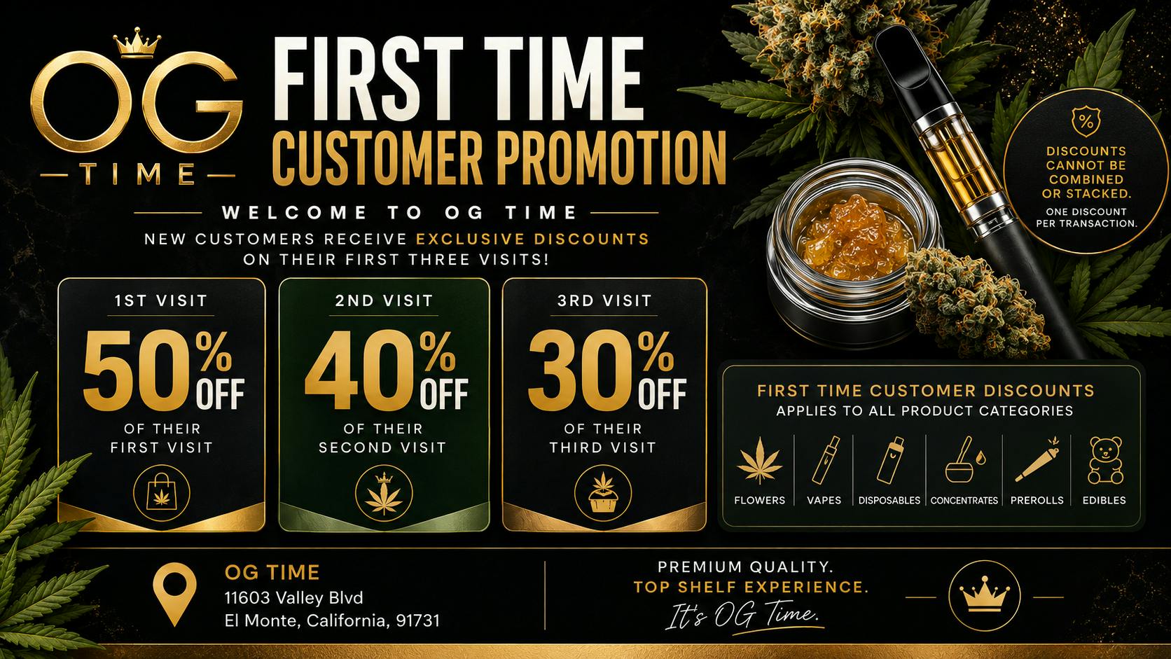 OG Time 50% OFF New Customers🔥😍