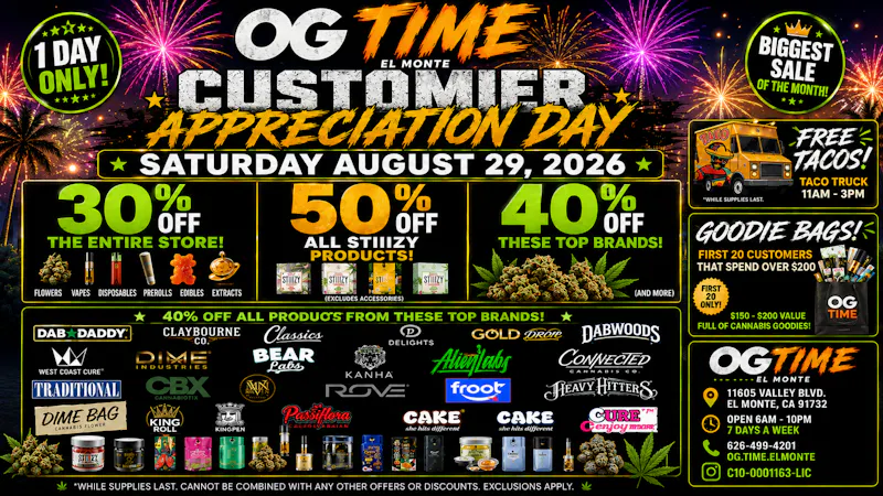 OG Time 50-30% Off Storewide! Customer Appreciation Day🔥