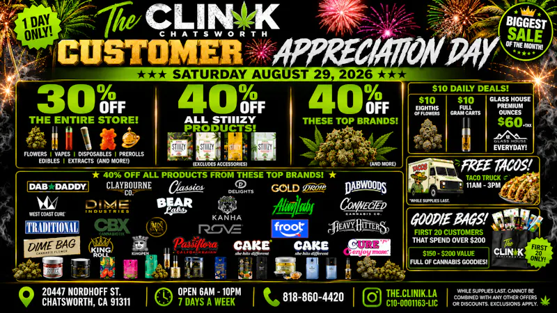 The Clinik 40-30% Off Storewide, Goodie Bags, FREE TACOS!!
