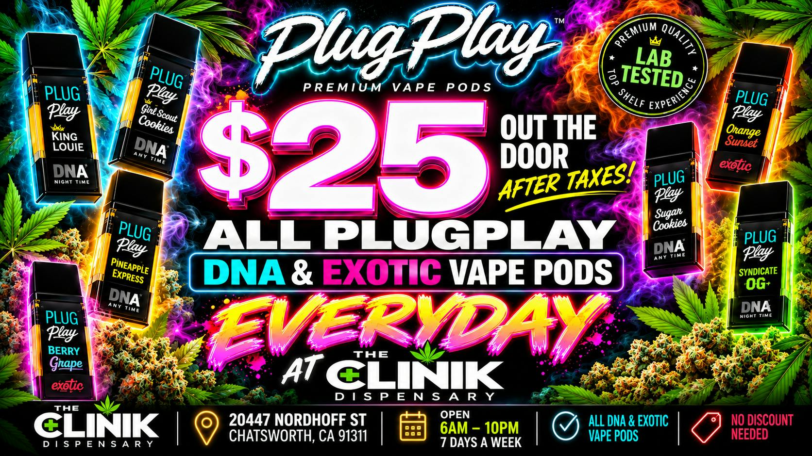 The Clinik $25 OTD Plug Play Pods Everyday!