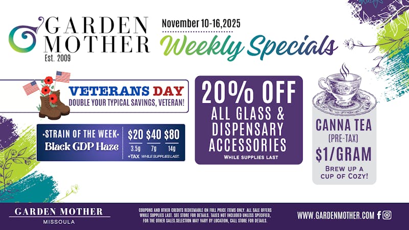 Garden Mother - Missoula 🇺🇸 Veterans Day Specials + 20% OFF Accessories!
