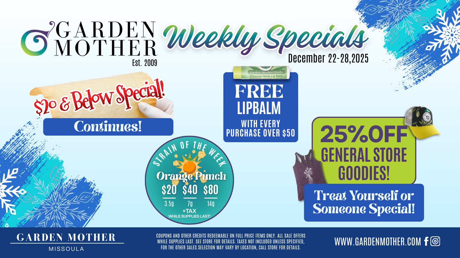 Garden Mother - Missoula ❄️ Weekly Specials Continue at Garden Mother