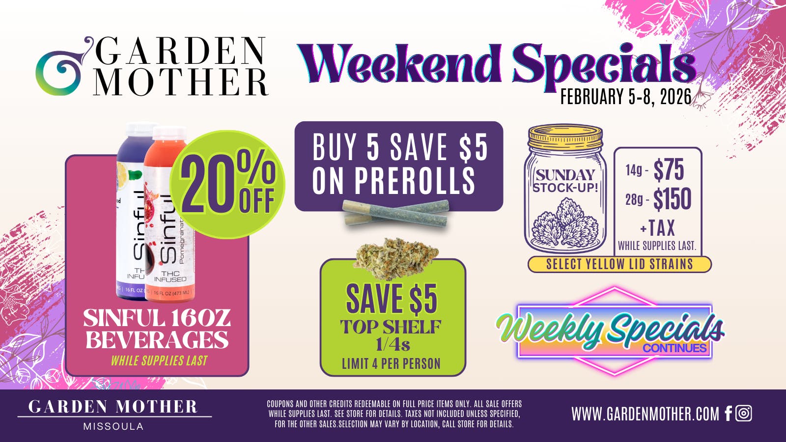 Garden Mother - Missoula Weekend Specials 🌿 Save on Prerolls!