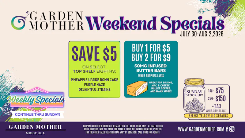 Garden Mother - Missoula July 30–August 2, 2026 | Weekend Specials