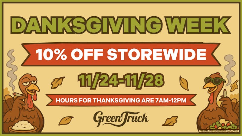 Green Truck - Kittery Danksgiving Week - 10% Off Storewide