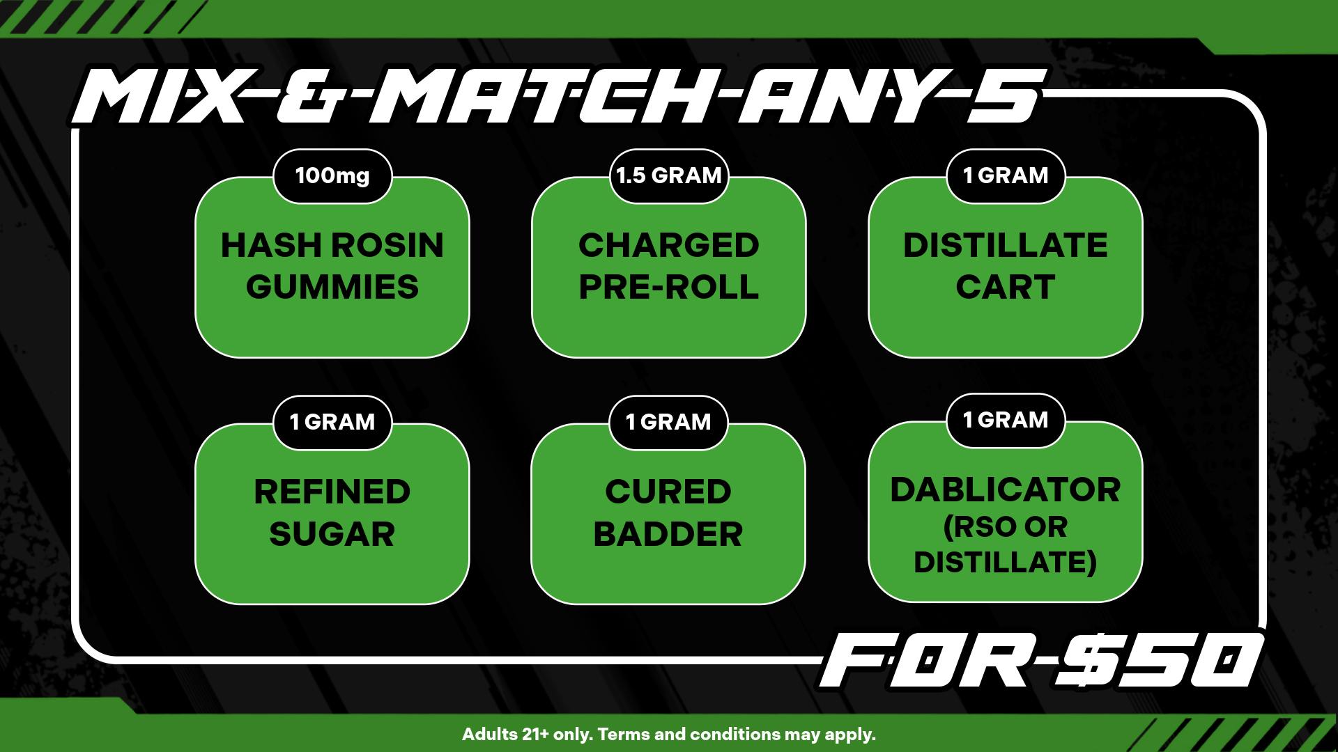 Green Truck Medical Mix & Match 5 for $50