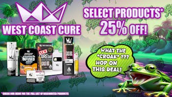Green Frog Delivery (Tax Included) 25% OFF Select West Coast Cure