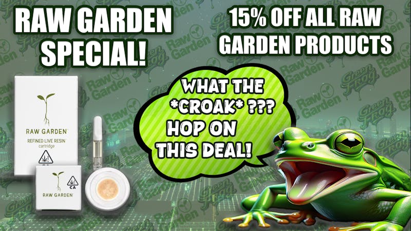 Green Frog Delivery (Tax Included) 15% OFF ALL Raw Garden Products