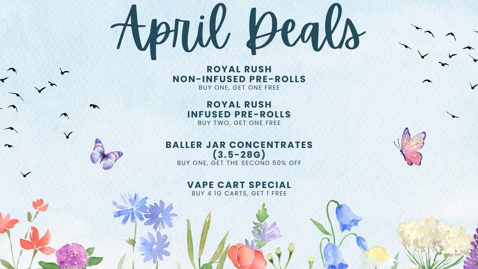Organic Goods Dispensary April Deals!!!!