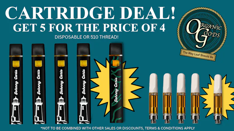 Organic Goods Dispensary 5 CARTS FOR THE PRICE OF 4!
