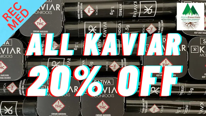Alpine Essentials 20% Off Kaviar 🖤