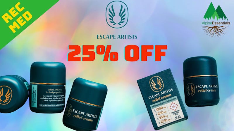 Alpine Essentials 25% Off Escape Artists 💆‍♀️🧴💆