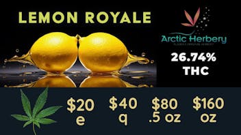 Arctic Herbery $20-$160oz 22%-26% THC & $30e-$200oz 31% THC