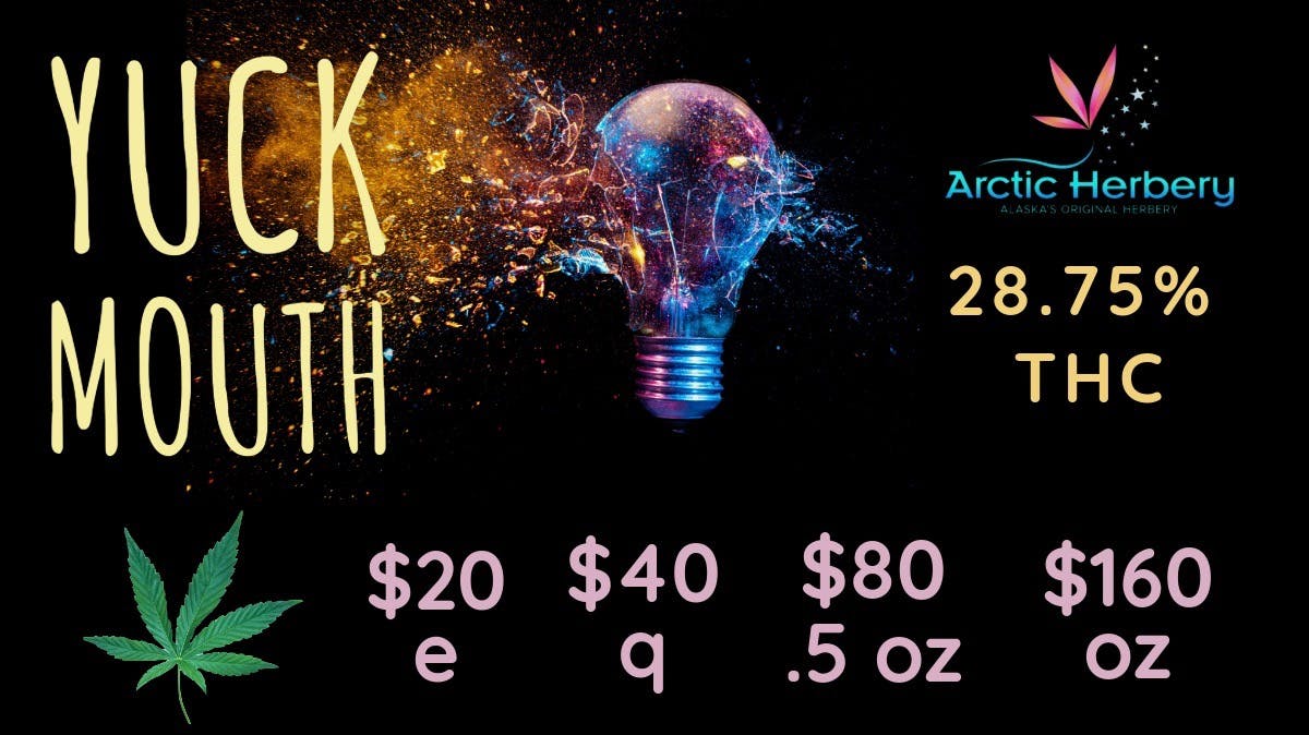 Arctic Herbery $20e-$160oz Various Strains 22-28% THC. Vape Day