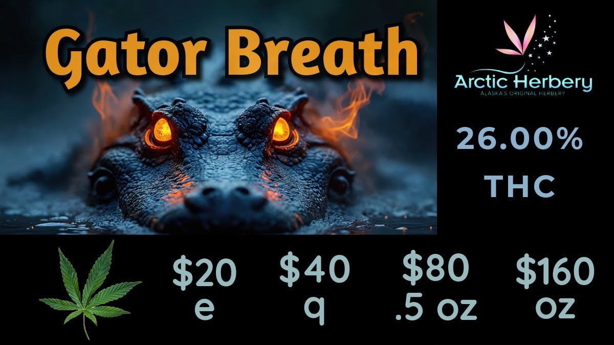 Arctic Herbery $20e-$160oz Various Premium Strains 22-26%. $30dab