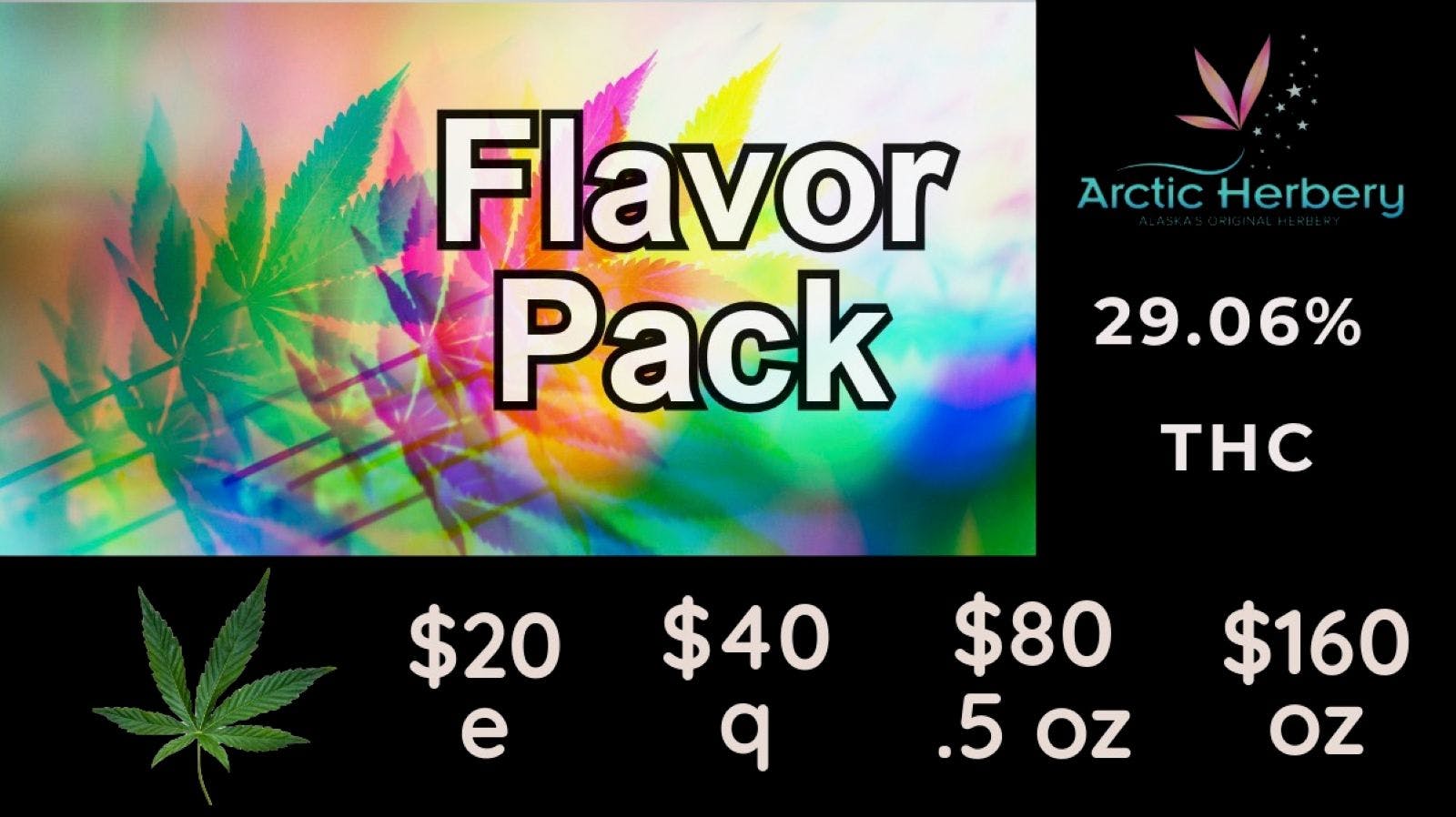 Arctic Herbery $20e-$160oz Various Premium Strains 22-29%. $30dab