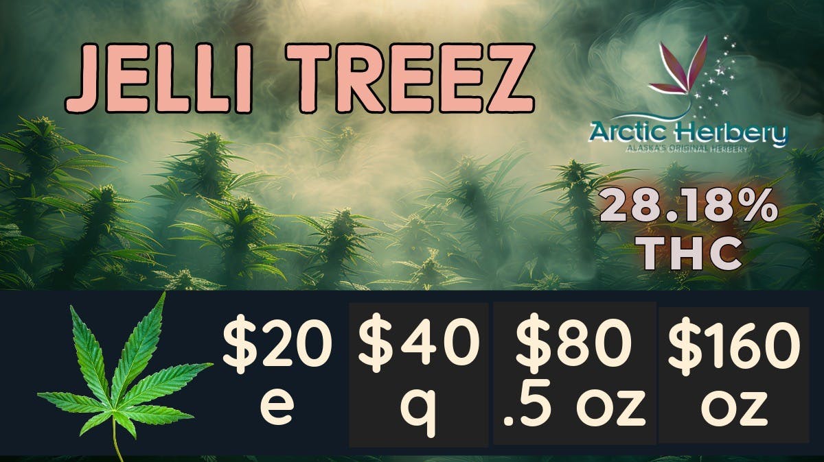 Arctic Herbery $20e-$160oz Various Premium Strains 22-28%. $30dab