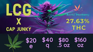 Arctic Herbery $20e-$160oz Various Strains 22-27%