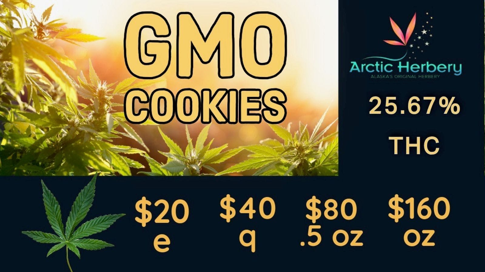 Arctic Herbery $20e-$160oz Various Strains (premium bud) 20-25%