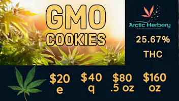 Arctic Herbery $20e-$160oz Various Strains (premium bud) 20-25%