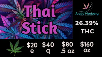 Arctic Herbery $20e-$160oz Various Strains (premium bud) 21-26%