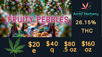 Arctic Herbery $20e-$160oz Various Strains (premium bud) 21-26%