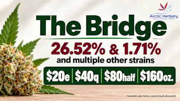 Arctic Herbery $20eighth, $40quarter, $80half & $160oz 21-26% THC