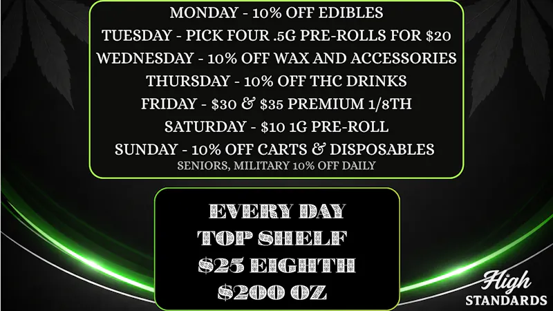 High Standards Best Daily Deals on Premium Weed