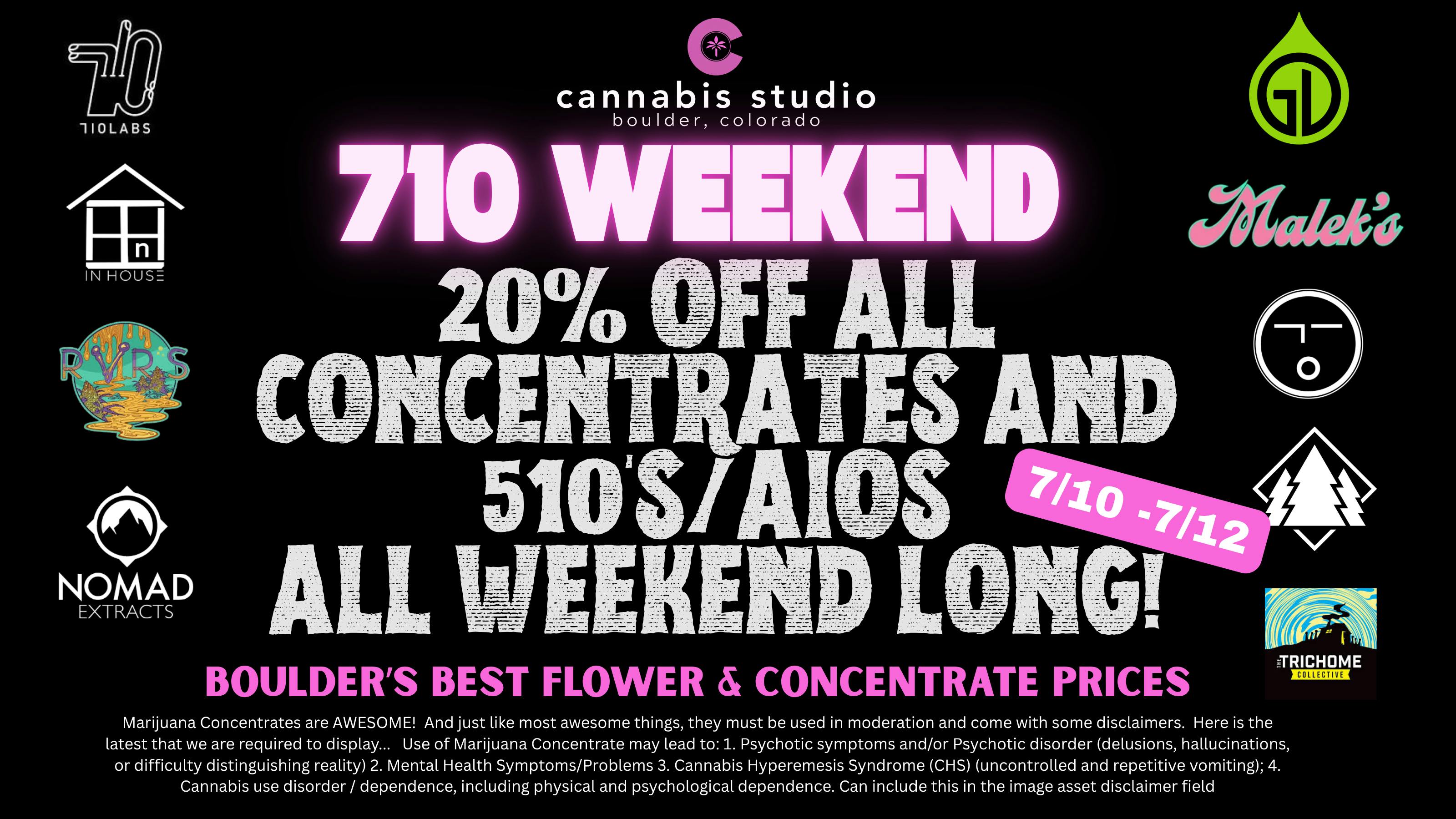 Cannabis Studio 20% Off All Concentrates, AIO's & 510's