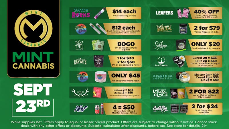 The Mint Cannabis - Tempe Tuesday Featured Deal