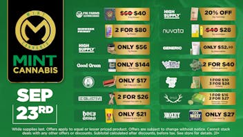 Mint Cannabis - Willowbrook Mint Willowbrook Tuesday Deals