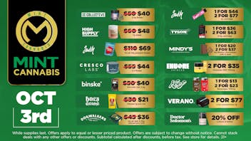 Mint Cannabis - Willowbrook Mint Willowbrook Friday Specials!