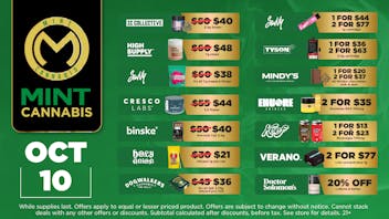 Mint Cannabis - Willowbrook Mint Willowbrook Friday Specials!