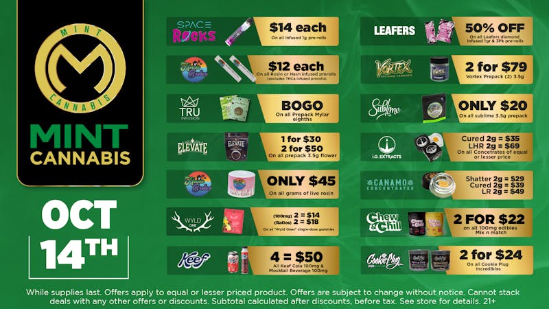 The Mint Cannabis - Tempe Tuesday Featured Deal