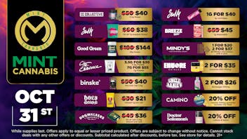 Mint Cannabis - Willowbrook Mint Willowbrook Friday Specials!